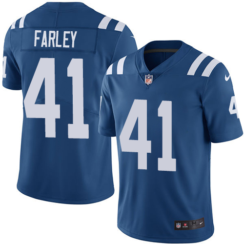 Nike Colts #41 Matthias Farley Royal Blue Team Color Men's Stitched NFL Vapor Untouchable Limited Jersey - Click Image to Close